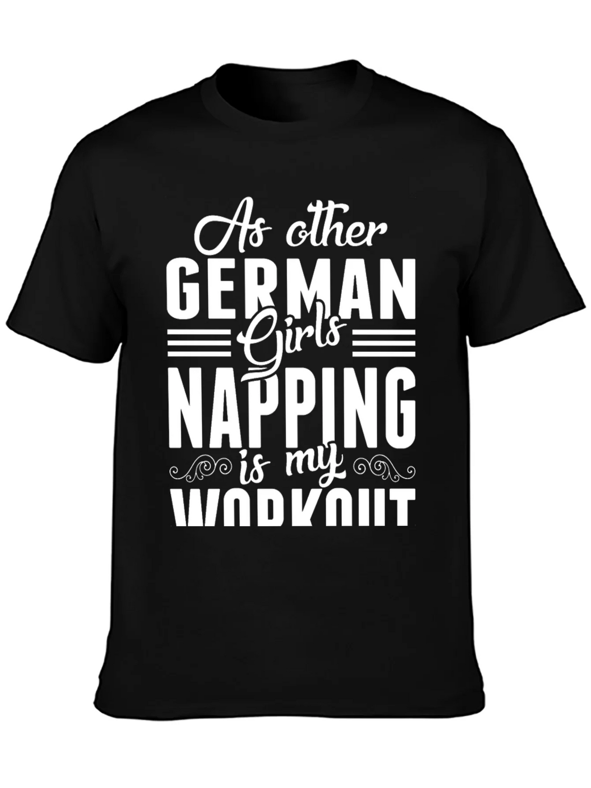 Funny German Girl Napping Workout T-Shirt product image 6