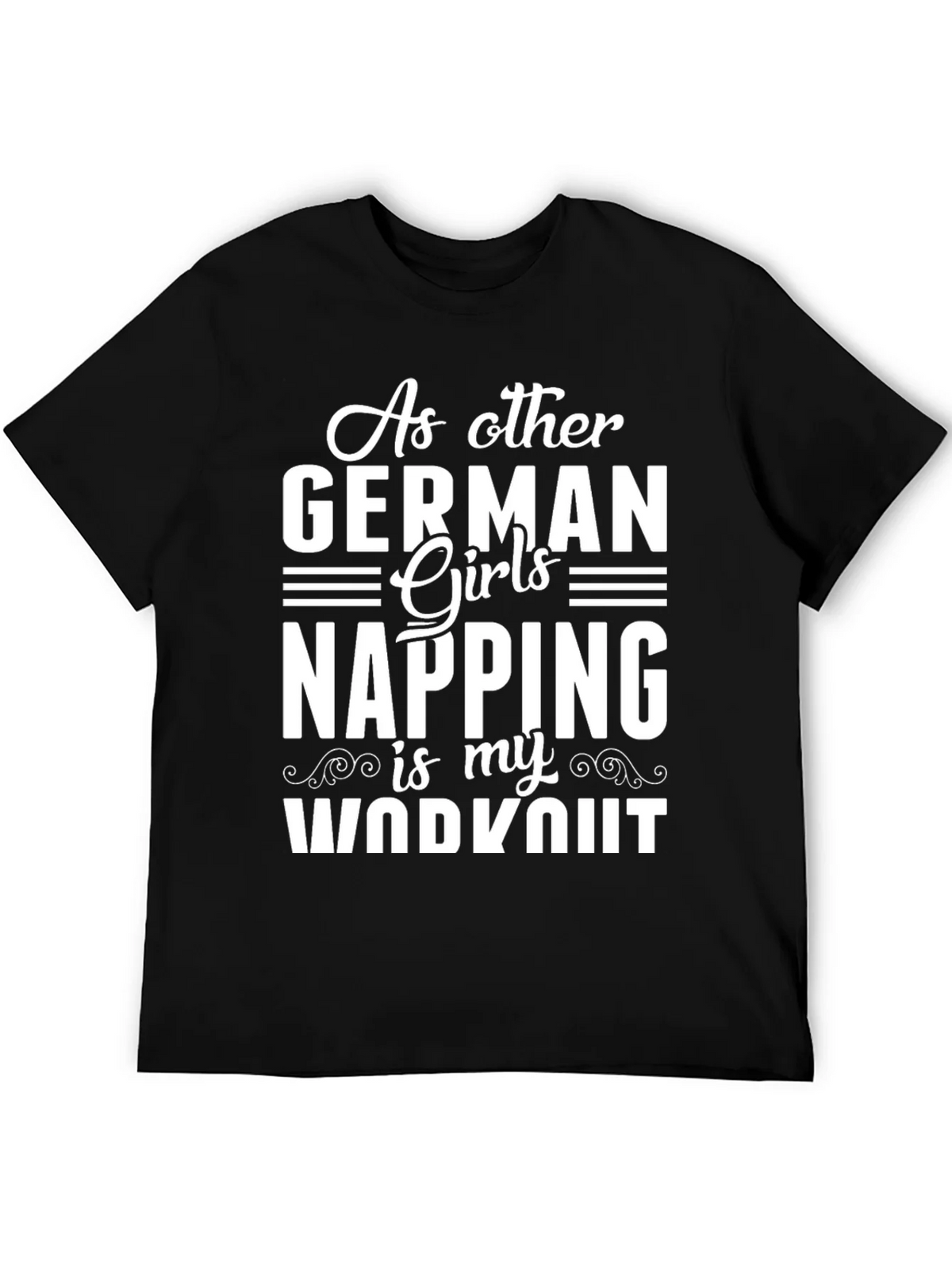 Funny German Girl Napping Workout T-Shirt product image 8