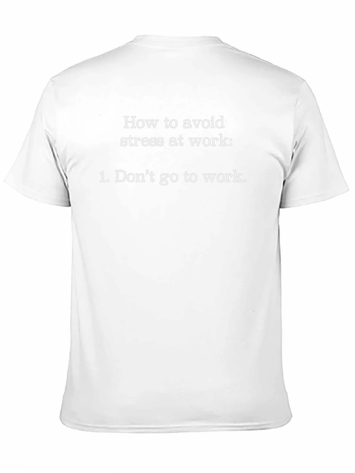 Humorous Avoid Stress Graphic Tee - Black Cotton T-Shirt product image 2