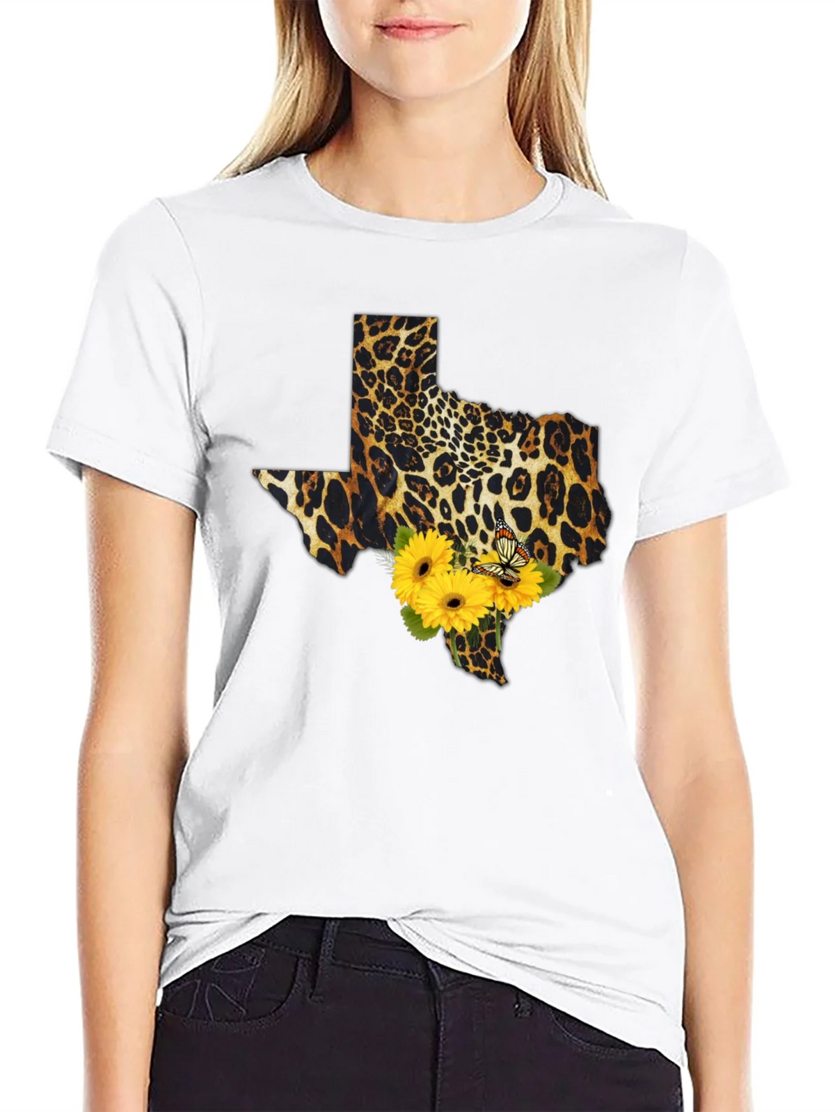 Texas Leopard Print Sunflower Tee product image 11