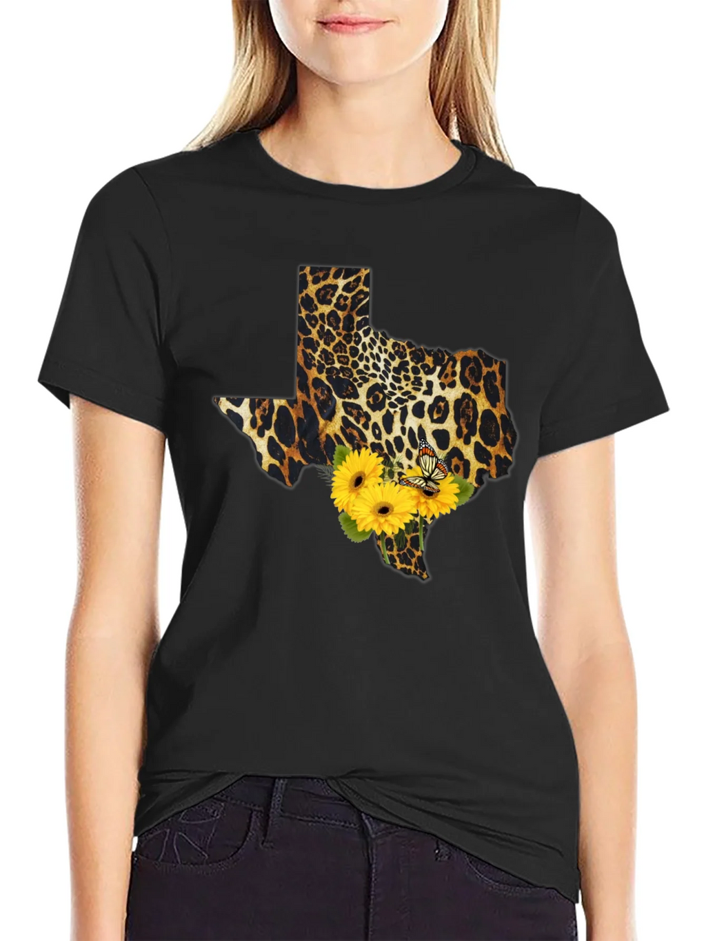 Texas Leopard Print Sunflower Tee product image 5