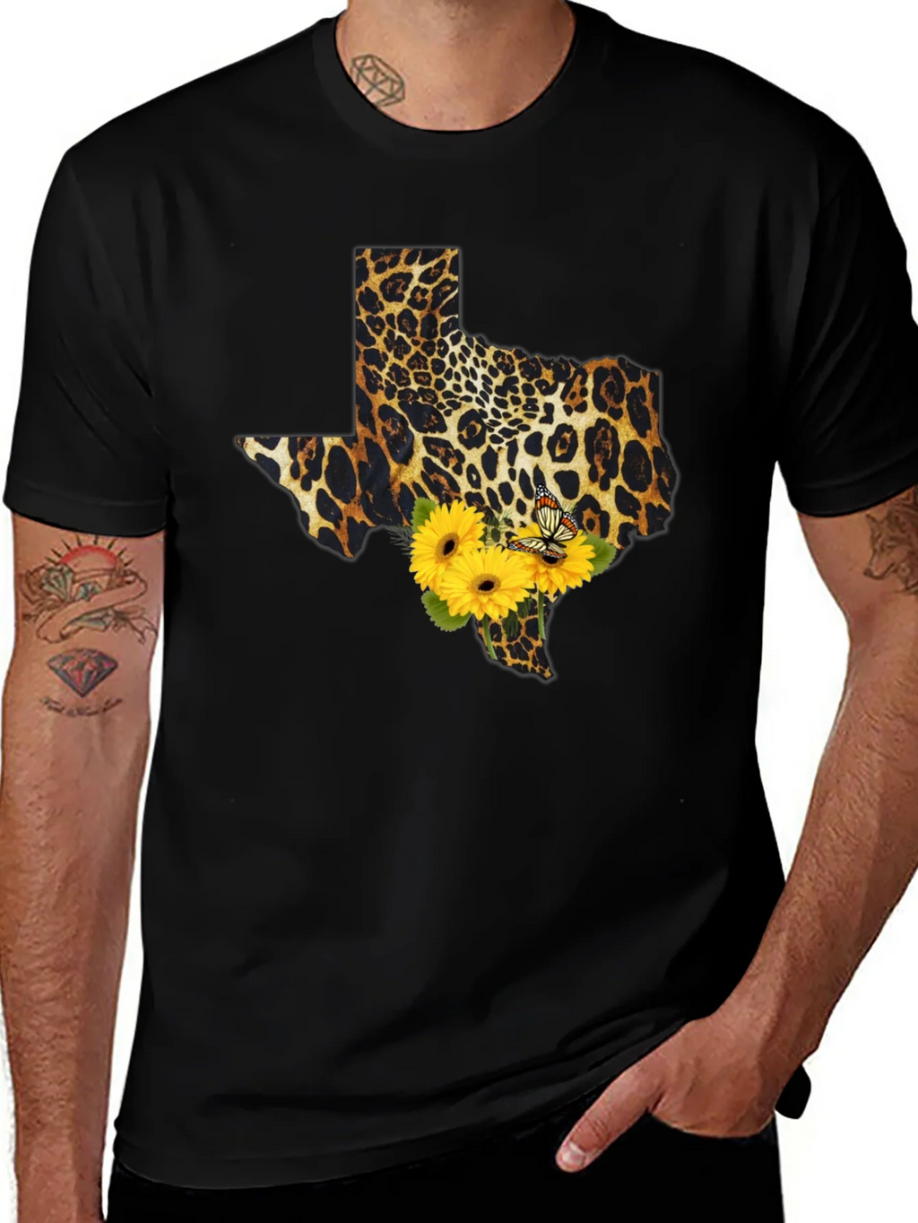 Texas Leopard Print Sunflower Tee product image 1