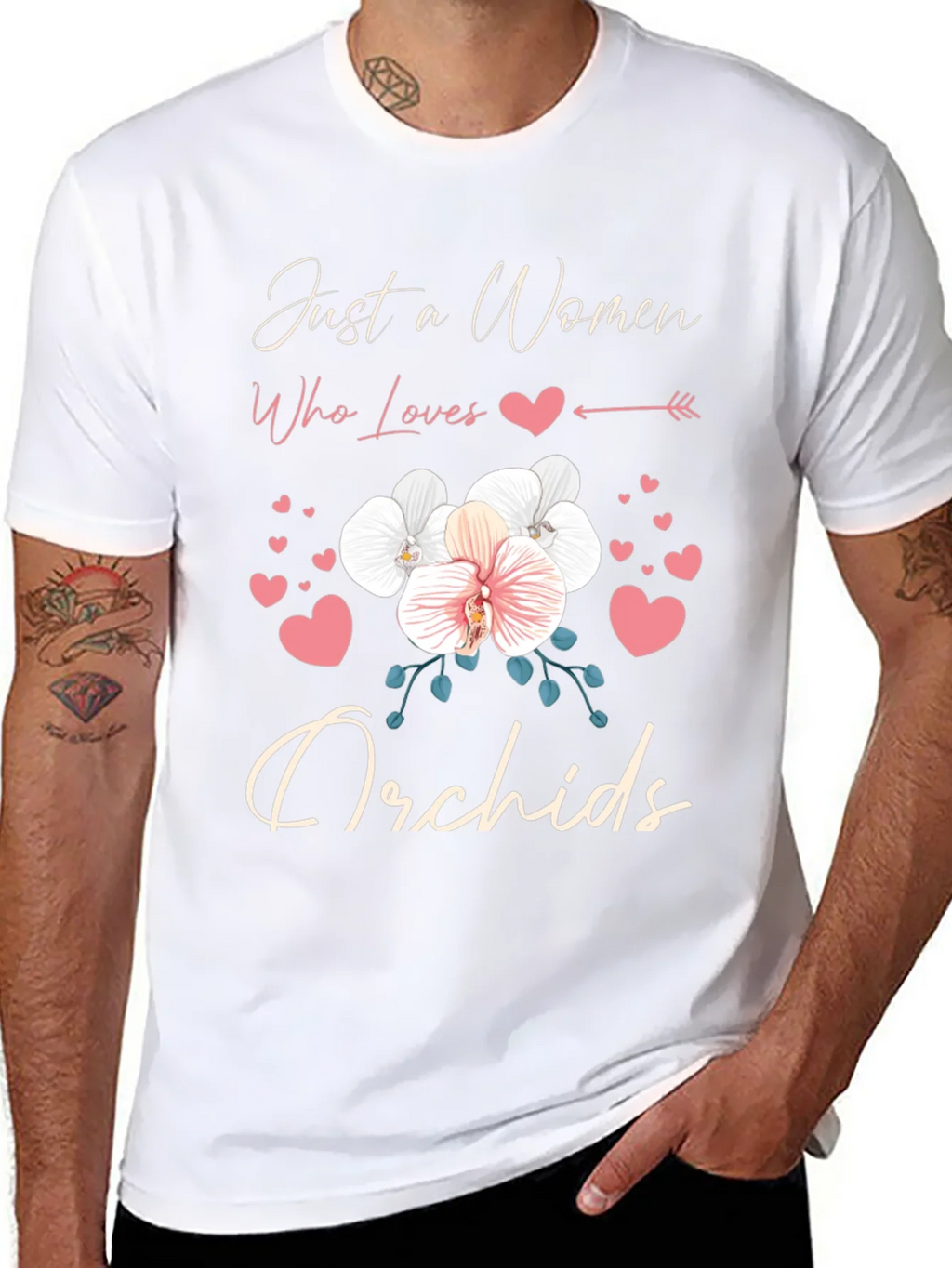 Just a Woman Who Loves Orchids T-Shirt product image 10