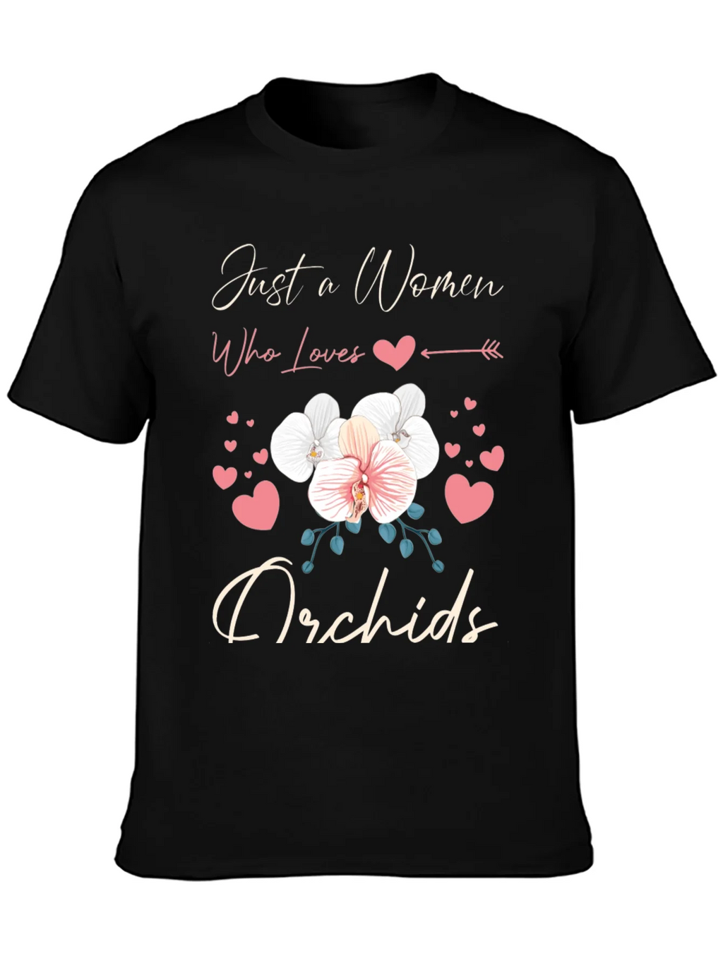 Just a Woman Who Loves Orchids T-Shirt product image 6