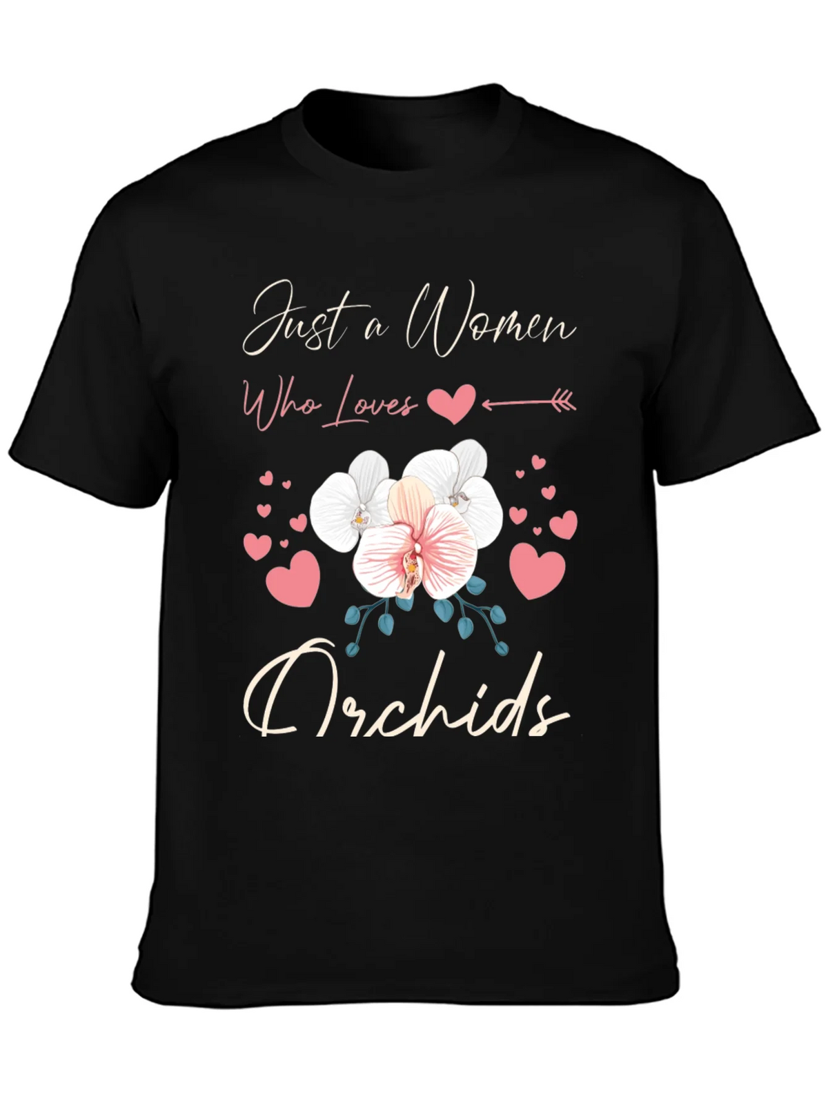 Just a Woman Who Loves Orchids T-Shirt product image 6