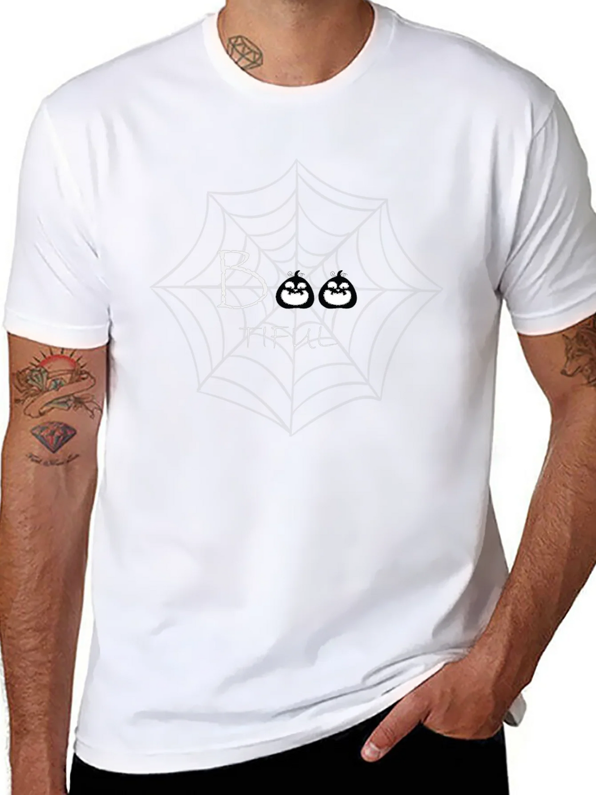 Boo-tiful Halloween T-Shirt with Spider Web Design product image 10