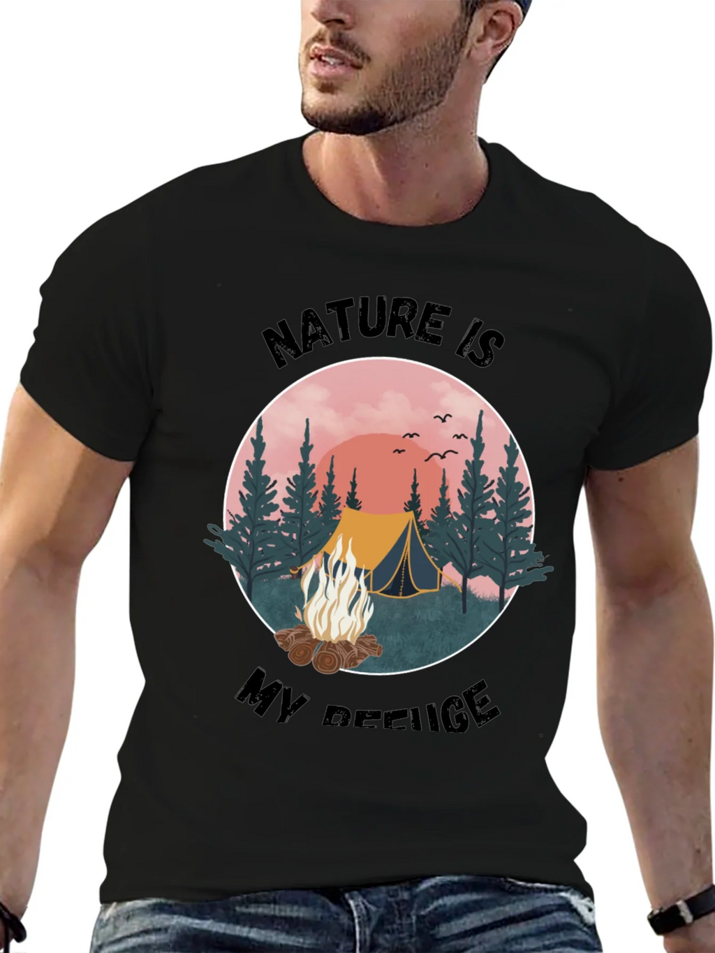 Nature Is My Refuge Camping Graphic Tee product image 9
