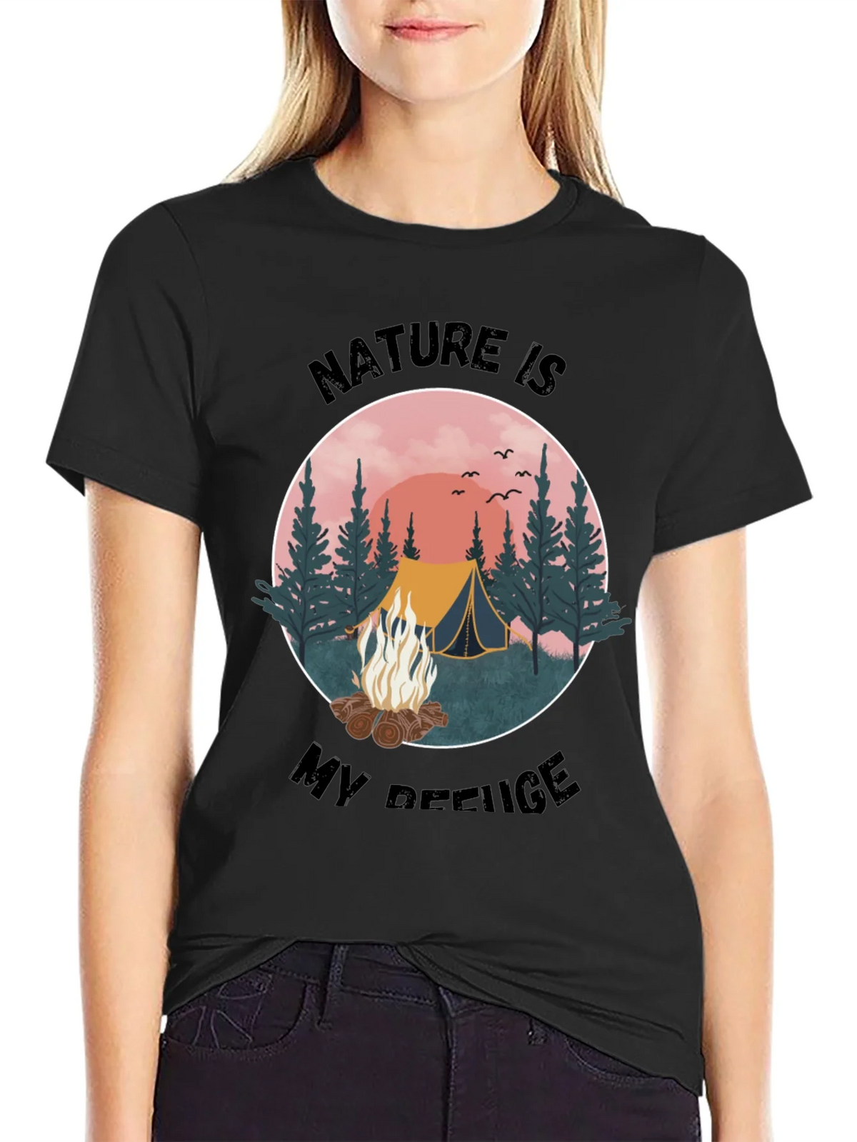 Nature Is My Refuge Camping Graphic Tee product image 5