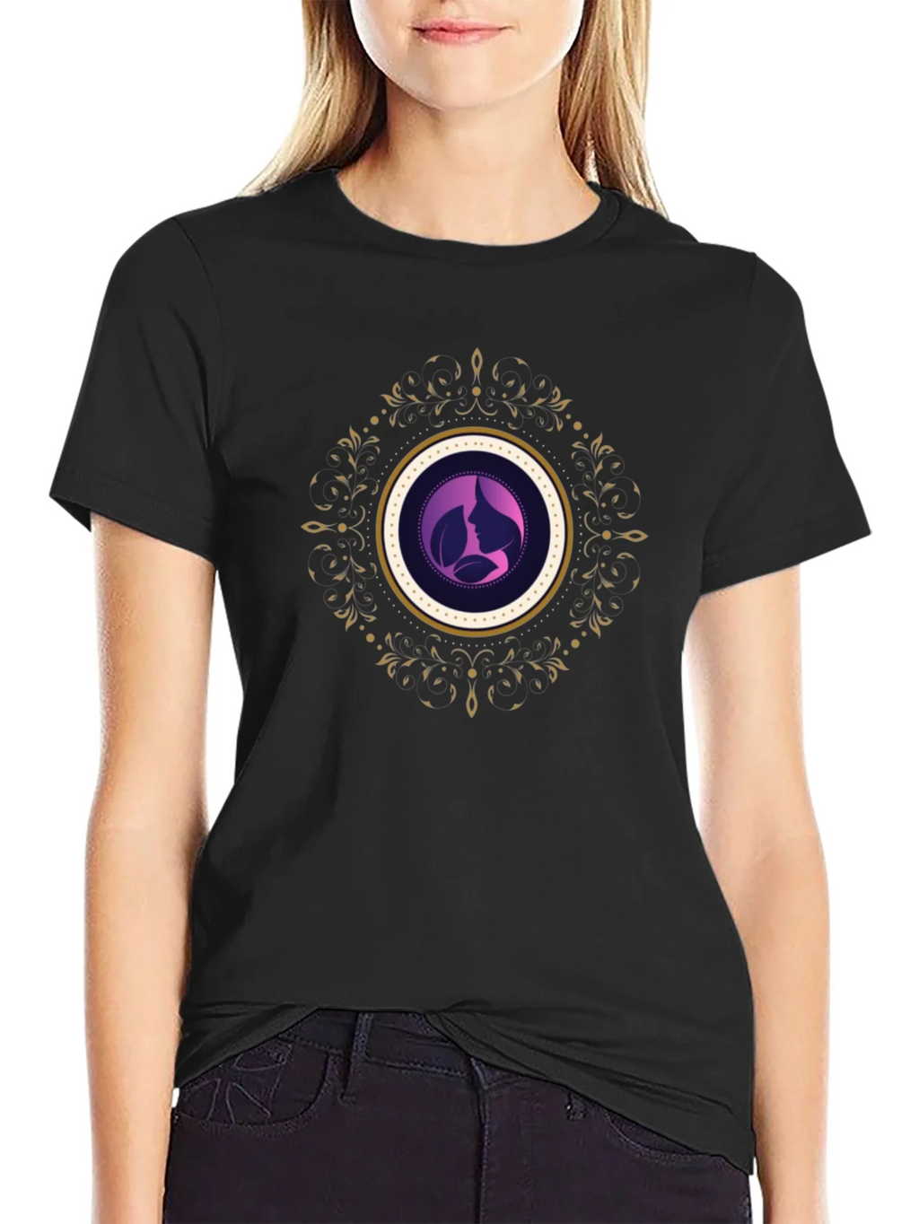 Elegant Silhouette Graphic Tee - Black product image 5