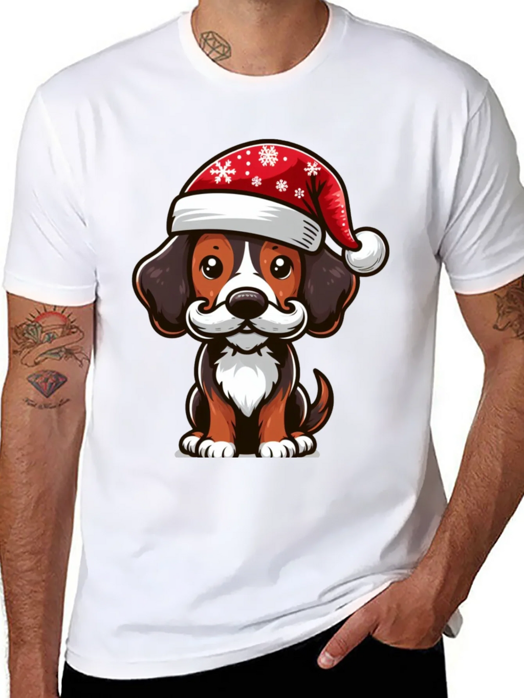 Festive Dog Graphic Tee