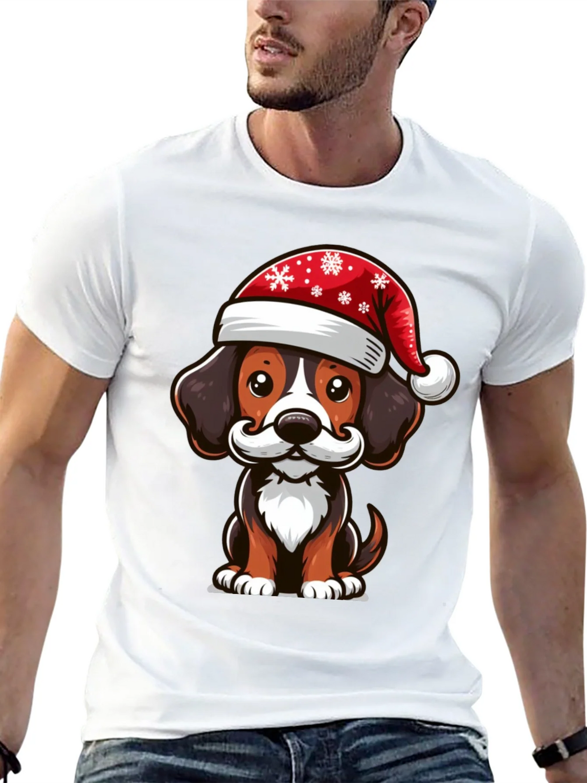 Festive Dog Graphic Tee