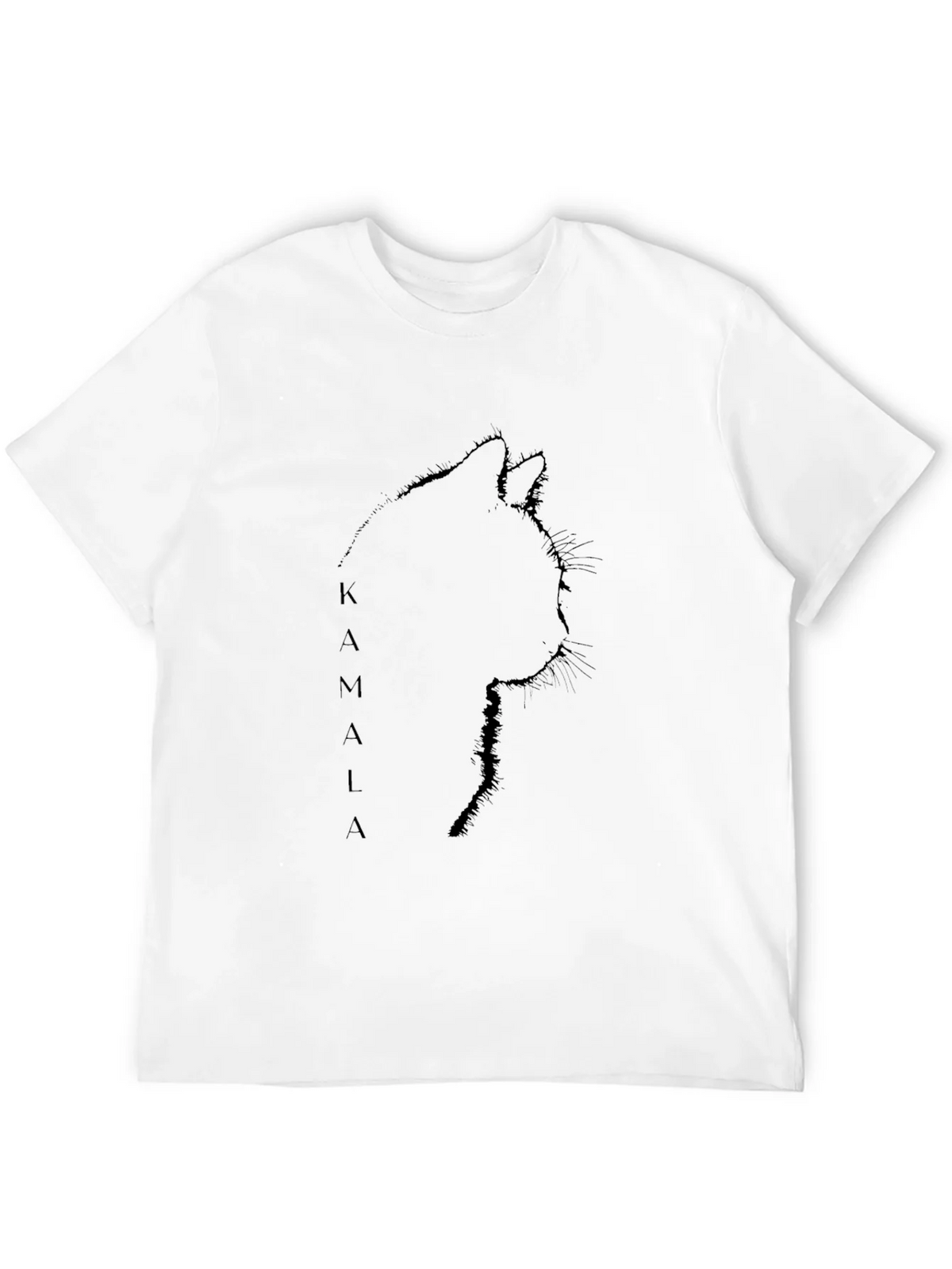 Kamala Cat Silhouette Black T-Shirt product image 3