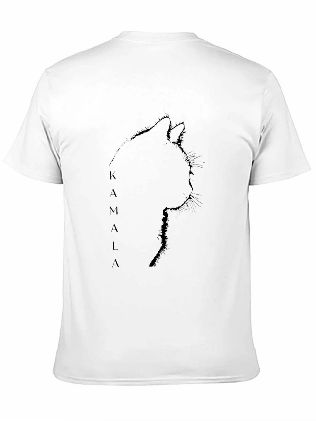 Kamala Cat Silhouette Black T-Shirt product image 2