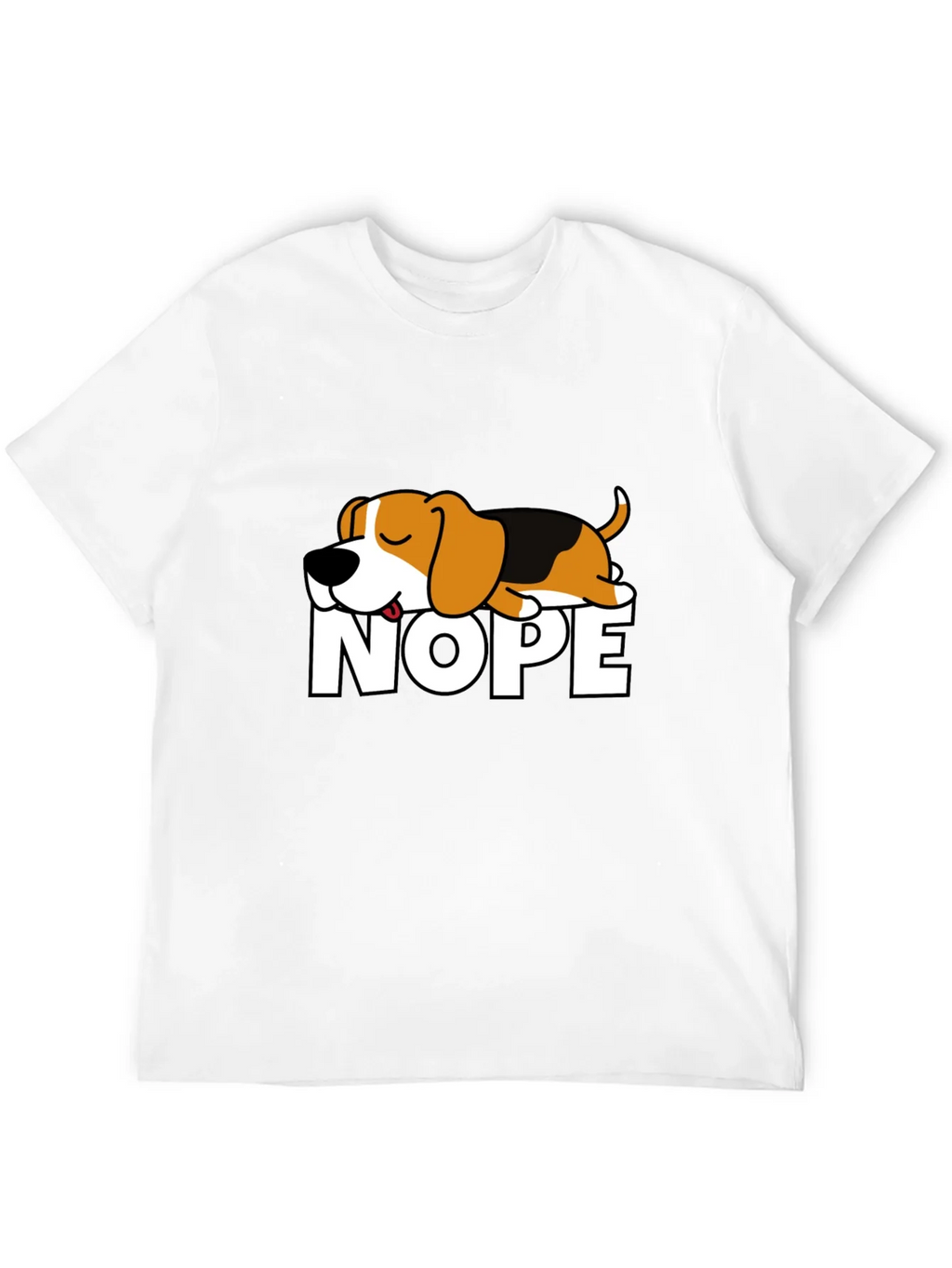 Nope Dog Graphic T-Shirt - Funny Sleepy Beagle Tee product image 3