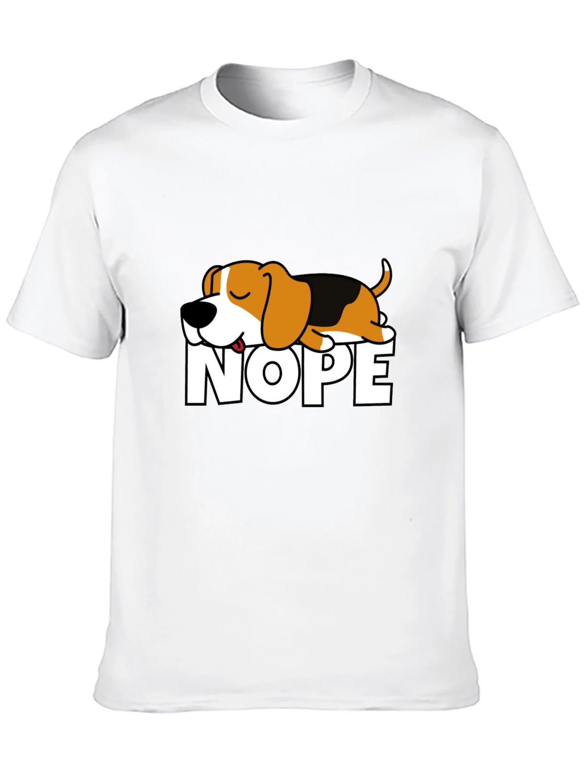 Nope Dog Graphic T-Shirt - Funny Sleepy Beagle Tee product image 12