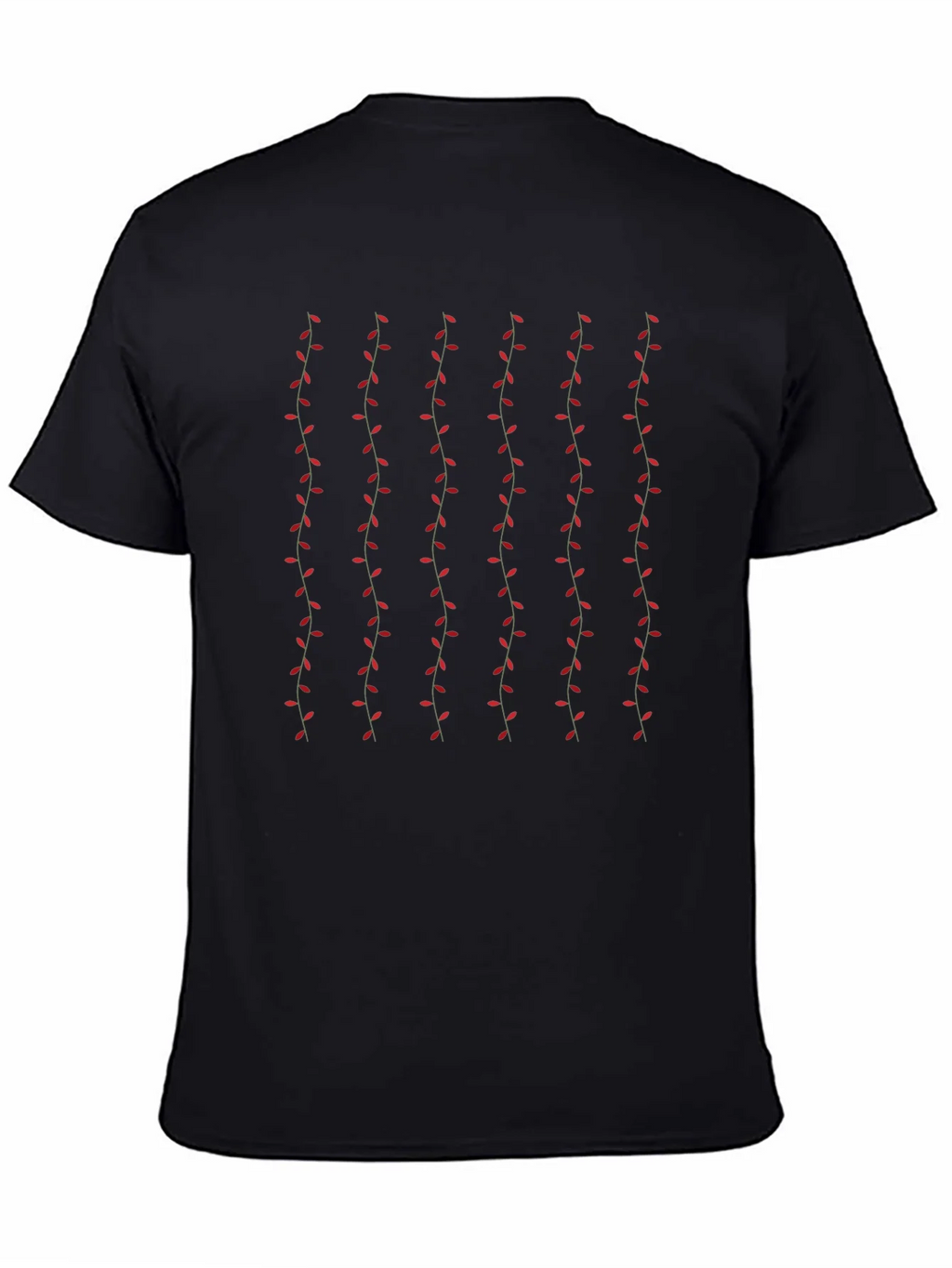 Stylish Black T-Shirt with Vine Pattern product image 7