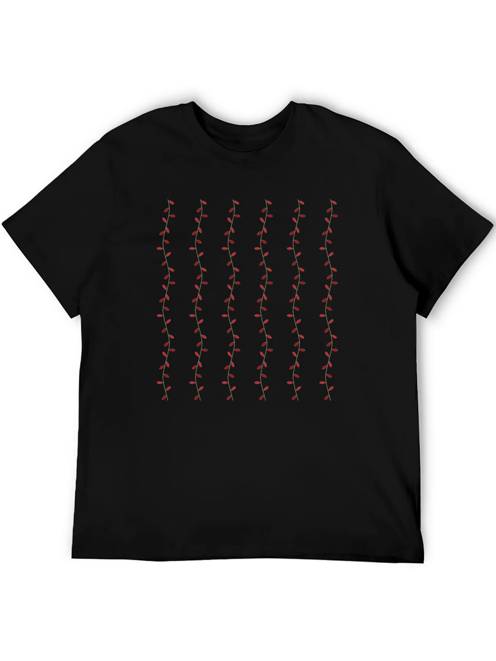 Stylish Black T-Shirt with Vine Pattern product image 8