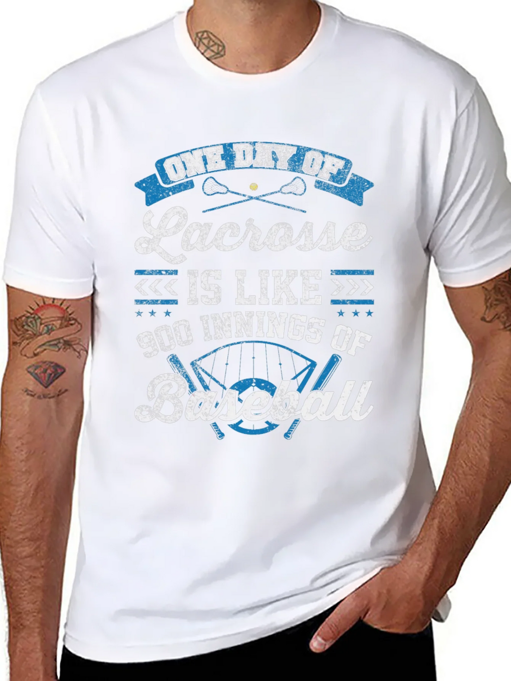 Lacrosse vs Baseball Graphic T-Shirt product image 10