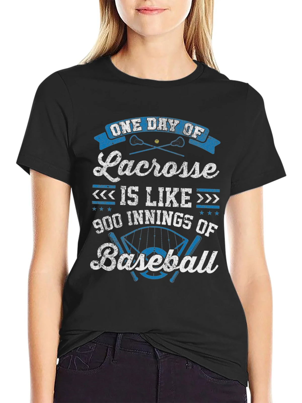 Lacrosse vs Baseball Graphic T-Shirt product image 5