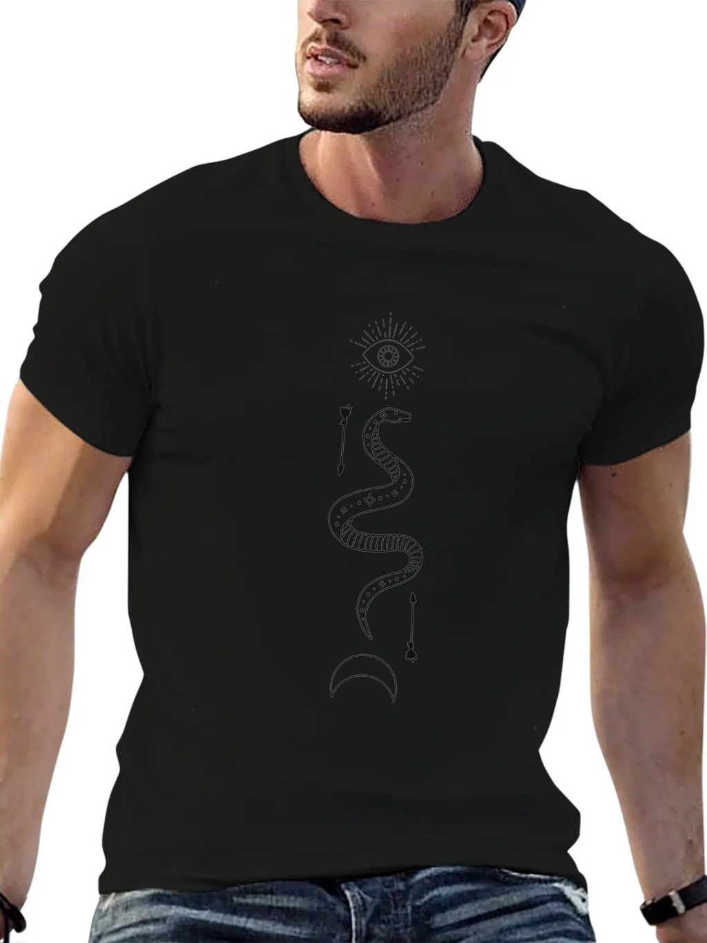 Mystic Snake Graphic Black Tee product image 9