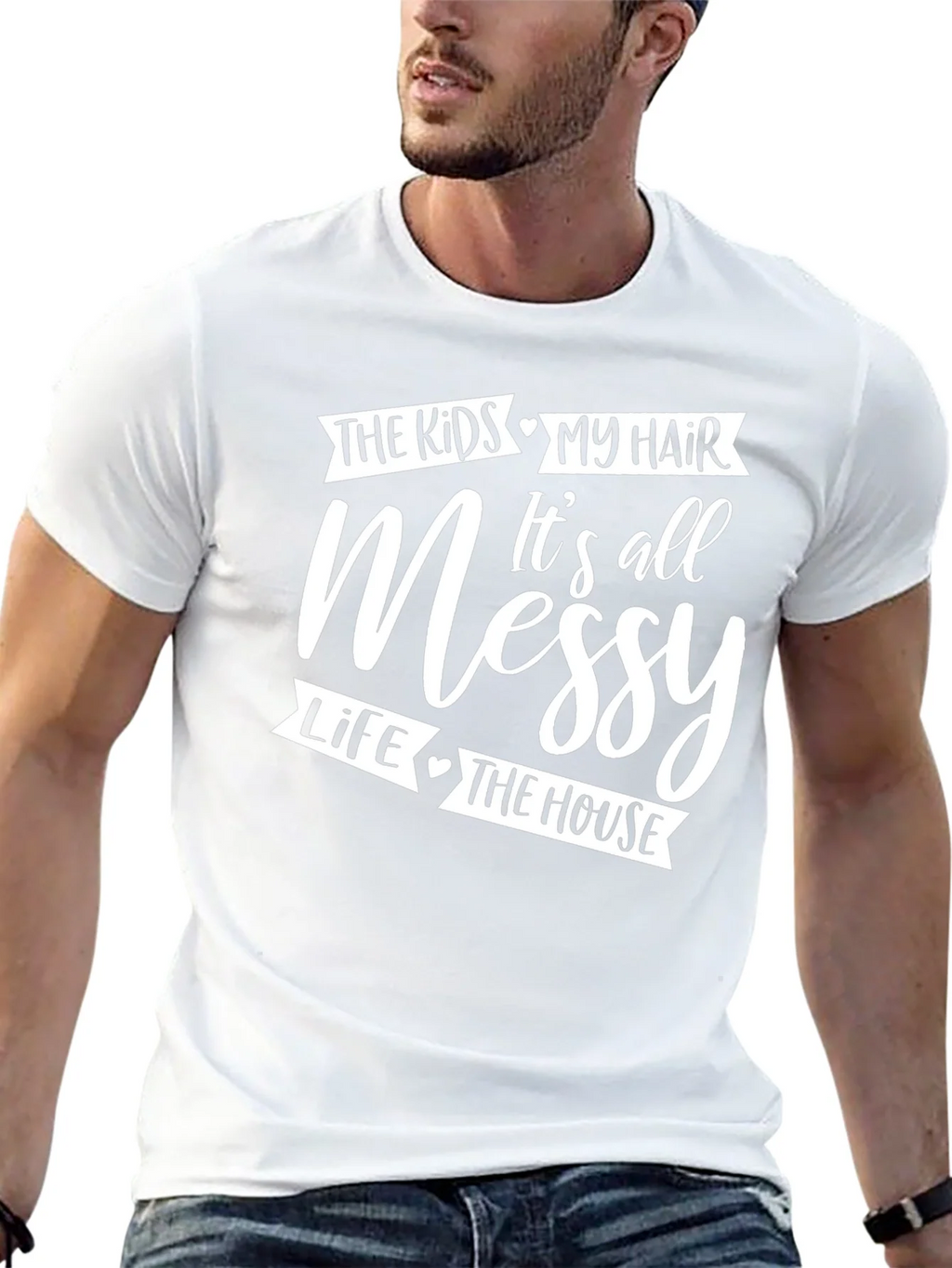 Messy Hair Life Graphic T-Shirt product image 4