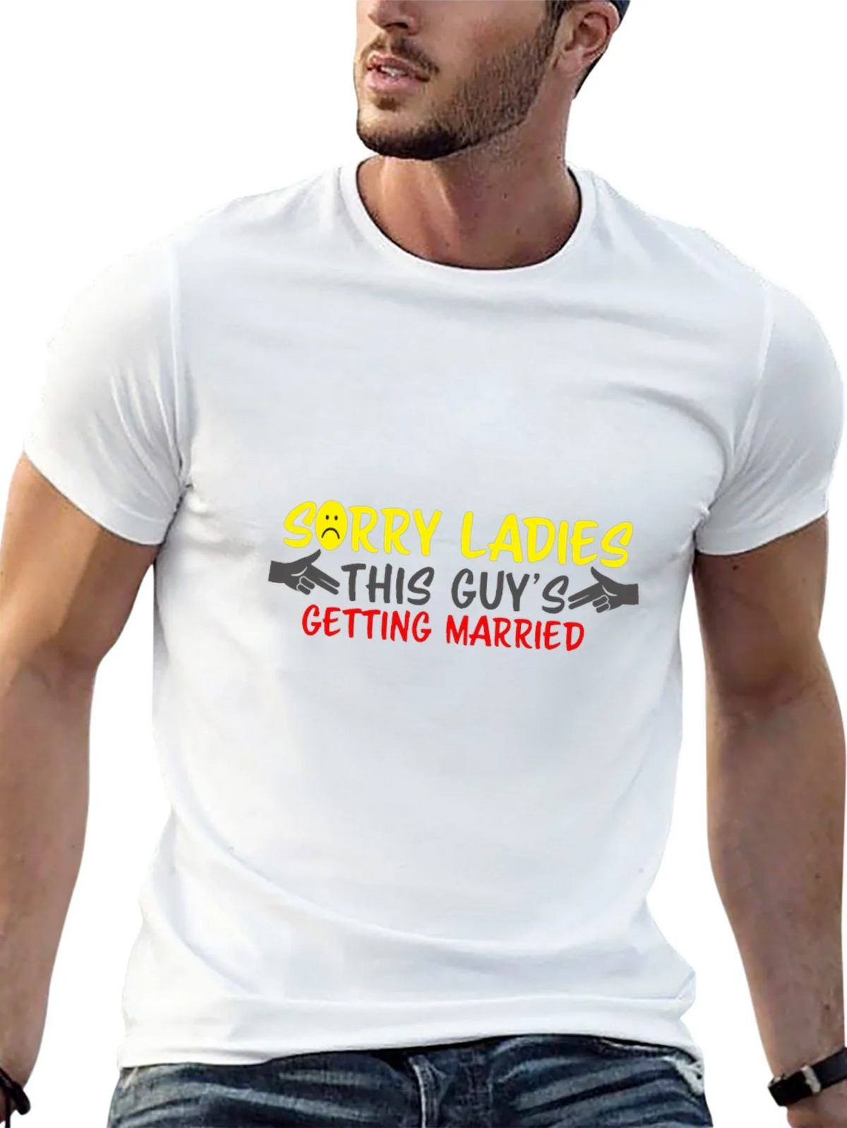 Funny Groom T-Shirt - Sorry Ladies Getting Married product image 4