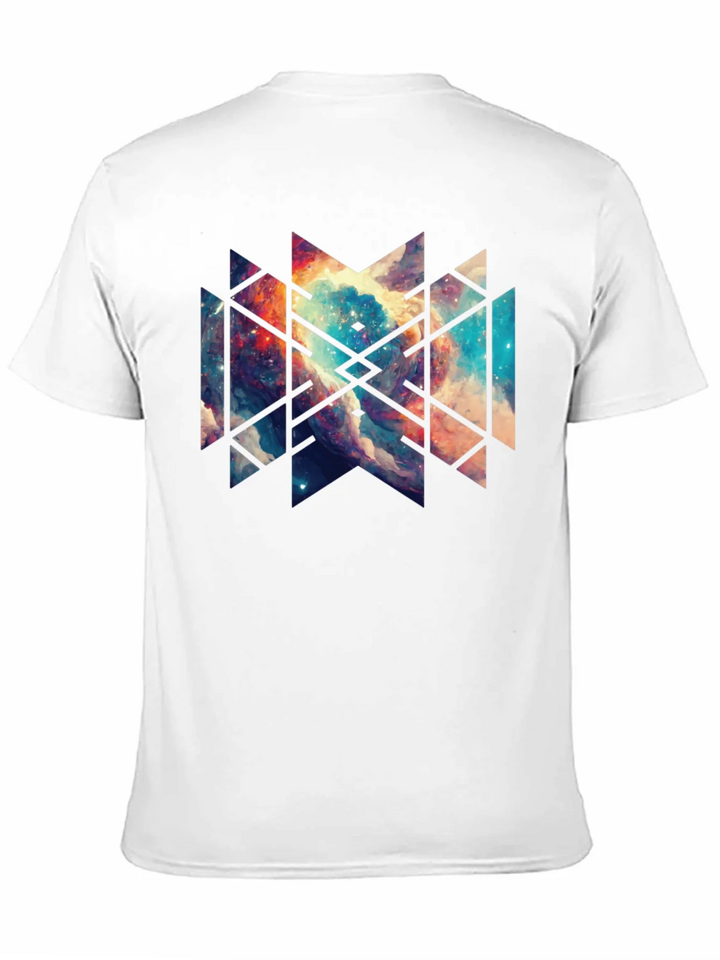 Geometric Galaxy Black Tee - Modern Graphic Design product image 2