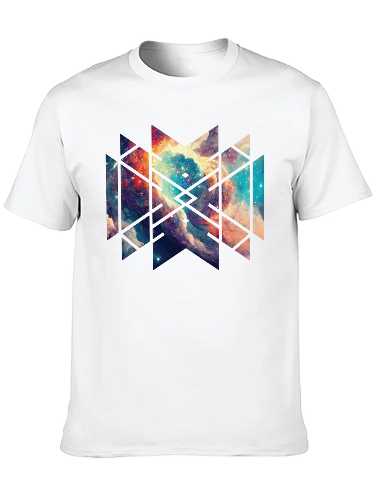 Geometric Galaxy Black Tee - Modern Graphic Design product image 12