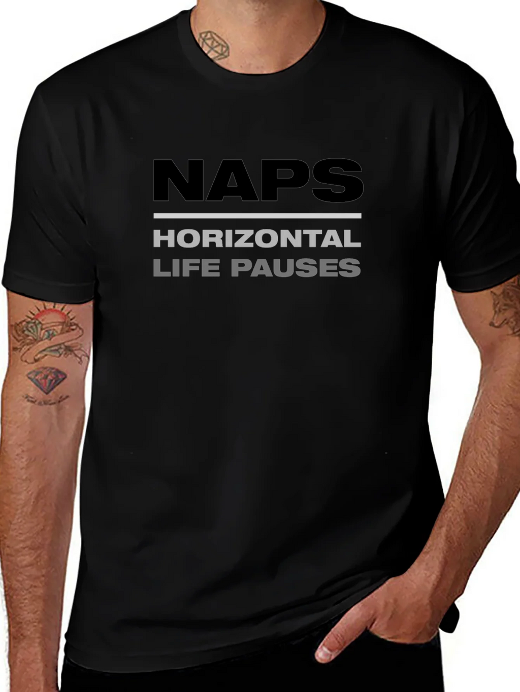 Naps Horizontal Life Pauses Graphic Tee product image 1