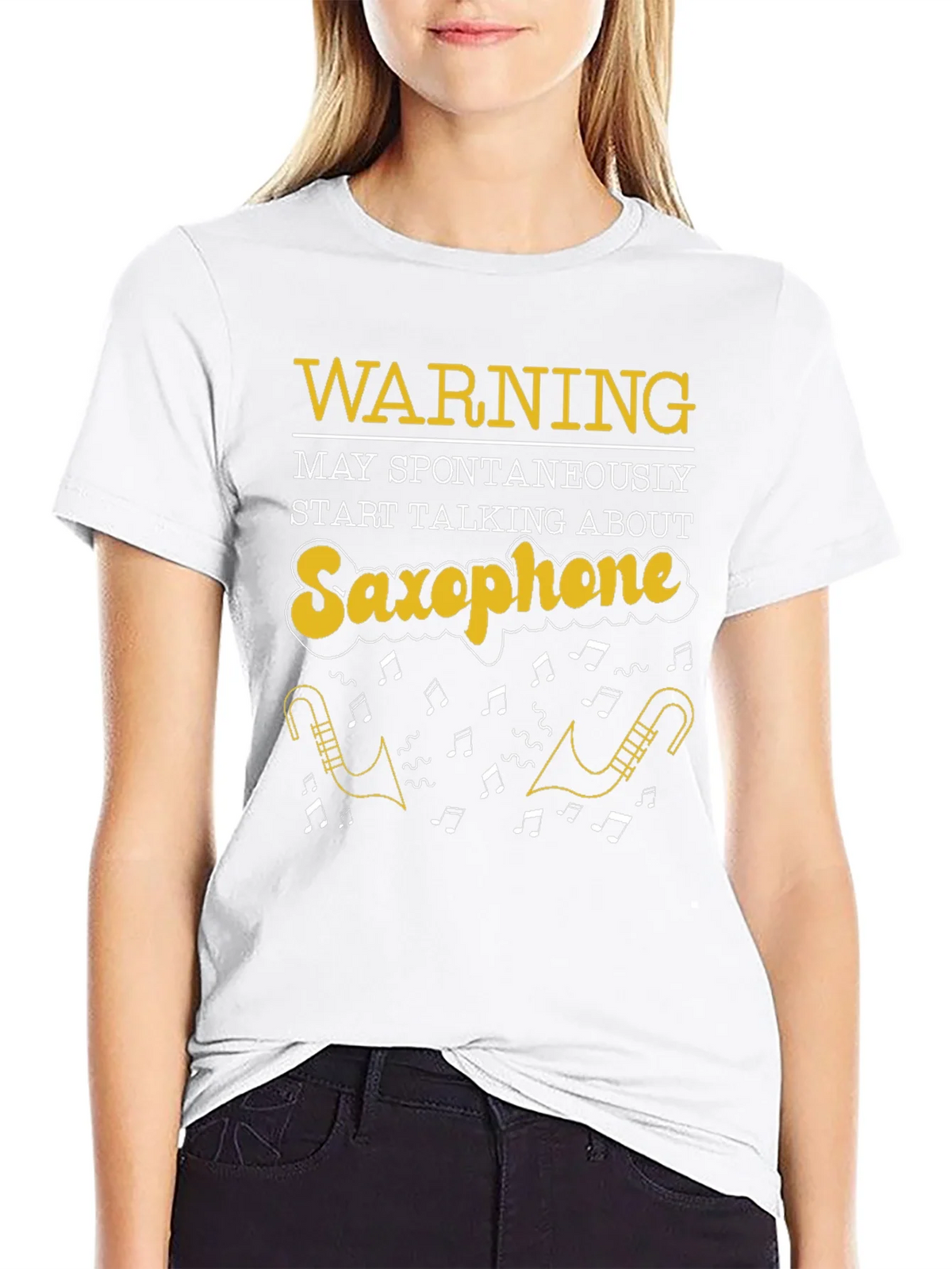 Saxophone T-Shirt: Warning May Spontaneously Talk product image 11