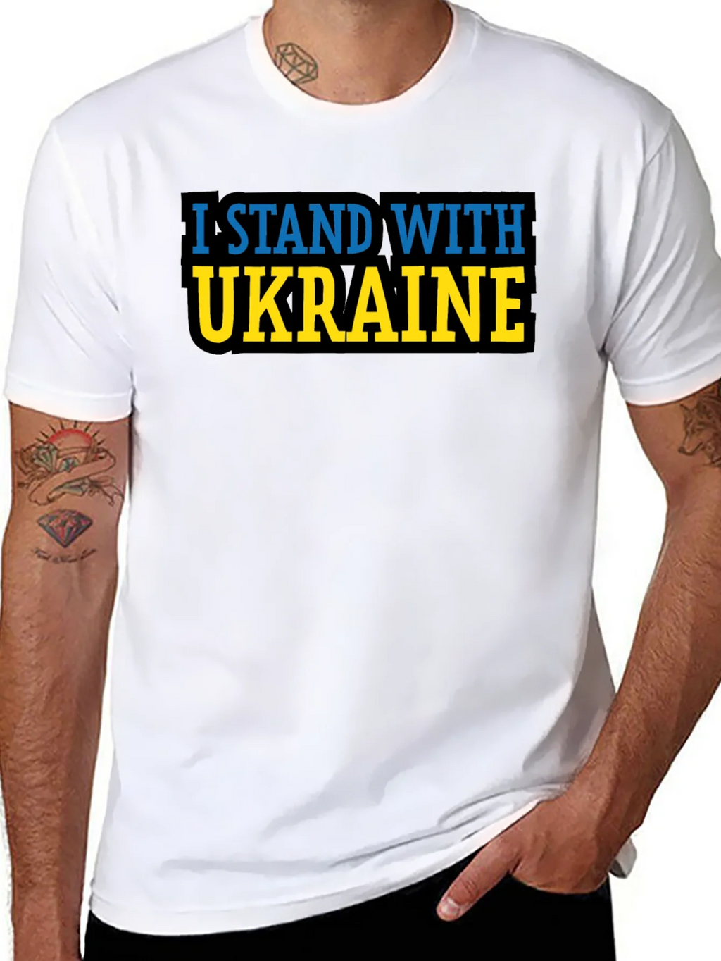 I Stand With Ukraine T-Shirt - Black product image 10