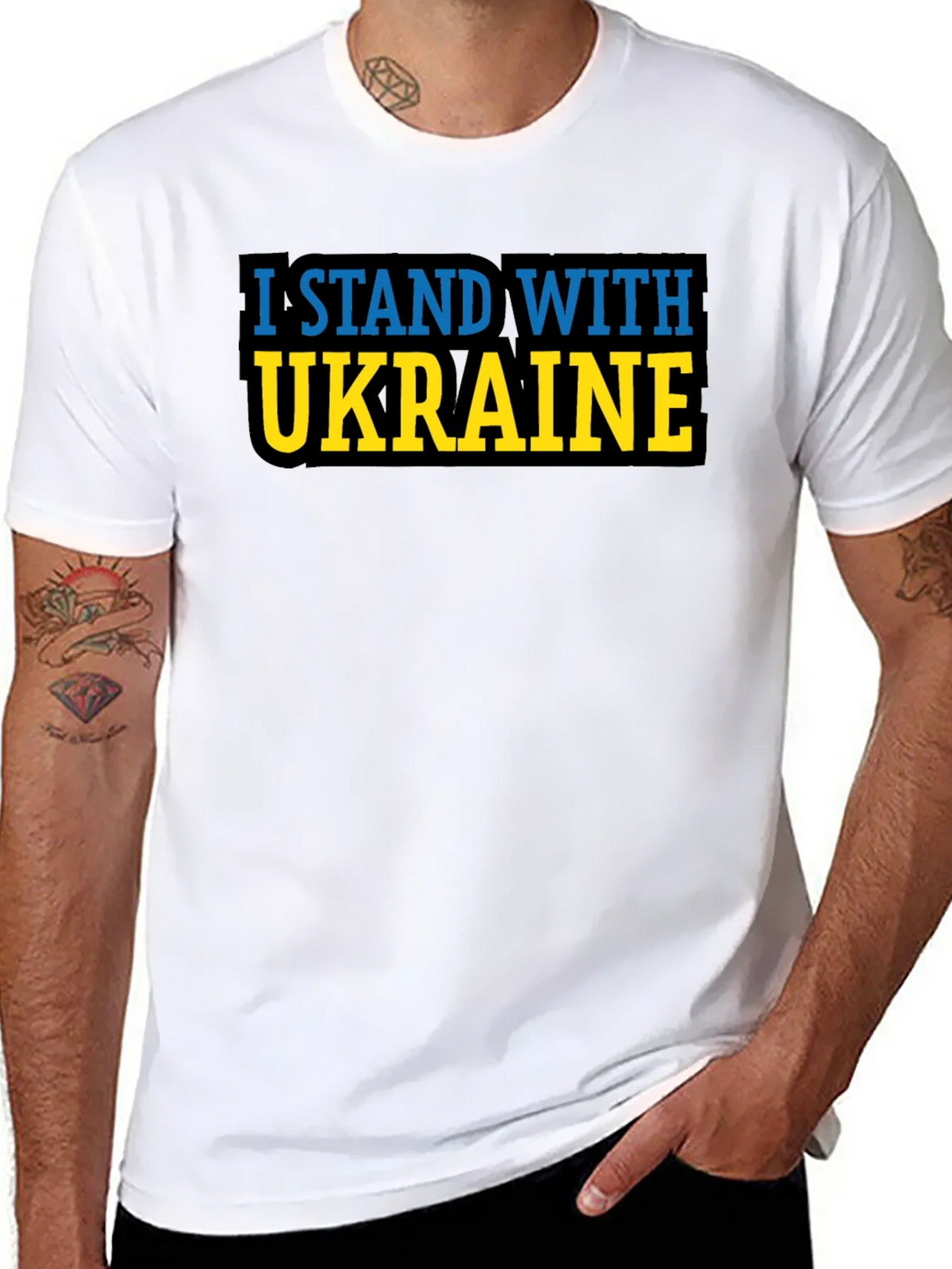 I Stand With Ukraine T-Shirt - Black product image 10