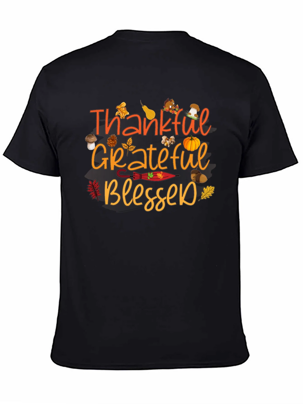 Thankful Grateful Blessed Fall T-Shirt product image 7