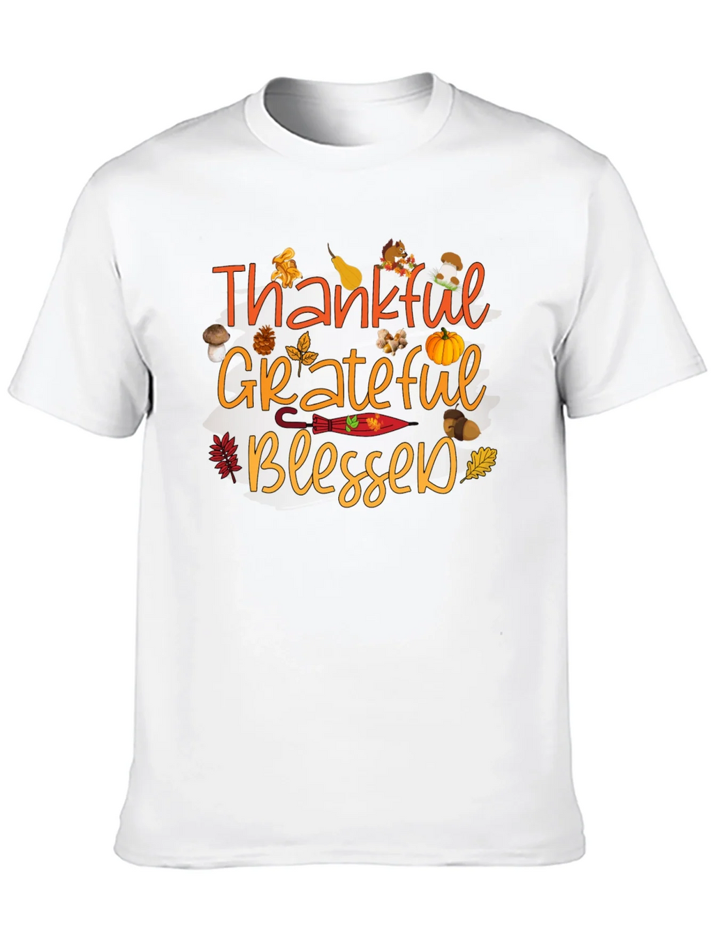 Thankful Grateful Blessed Fall T-Shirt product image 12