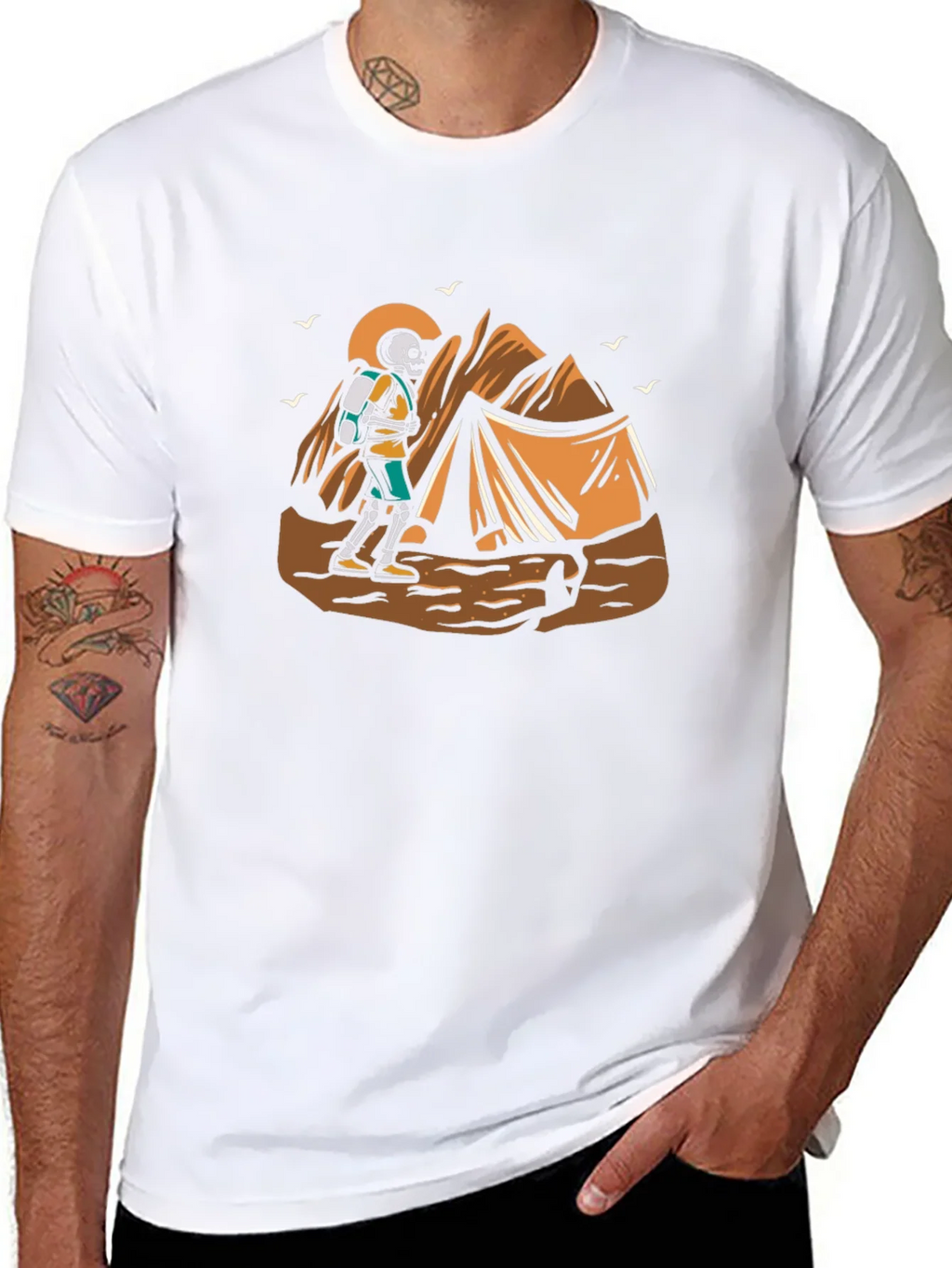 Skeleton Hiker Graphic Tee product image 10
