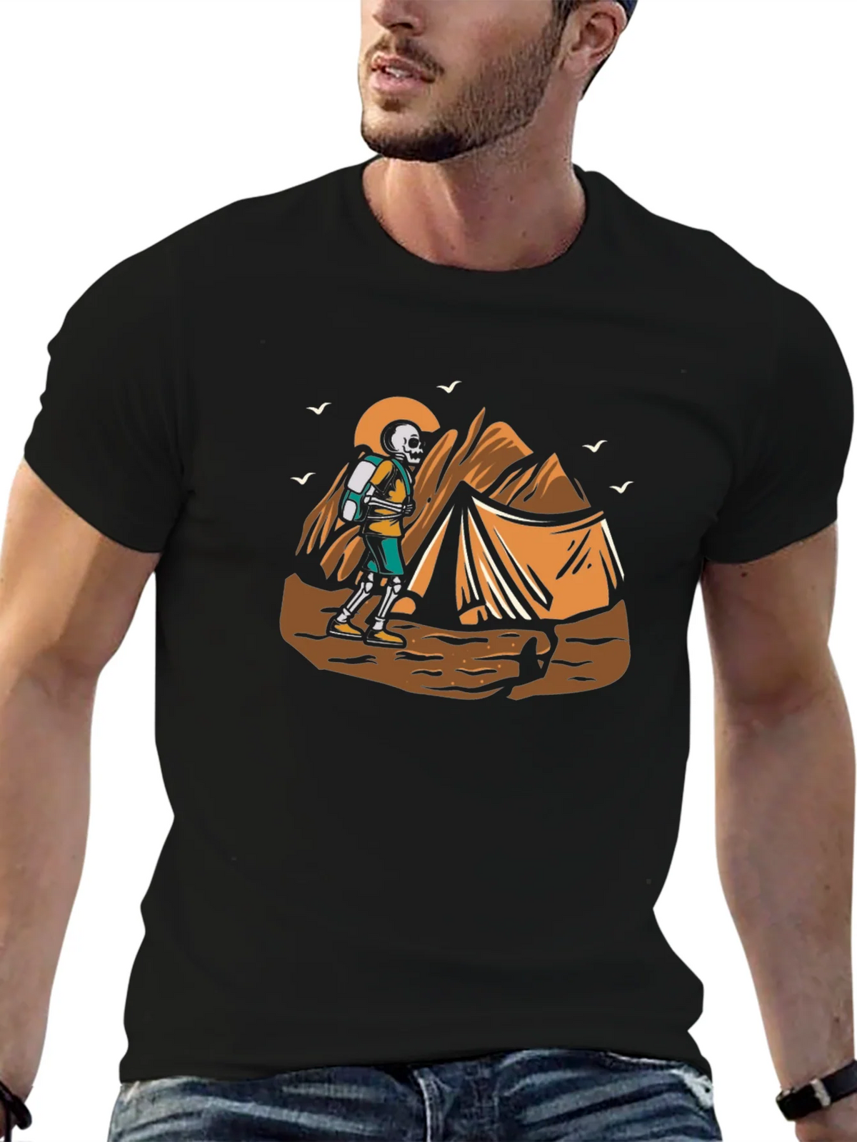 Skeleton Hiker Graphic Tee product image 9