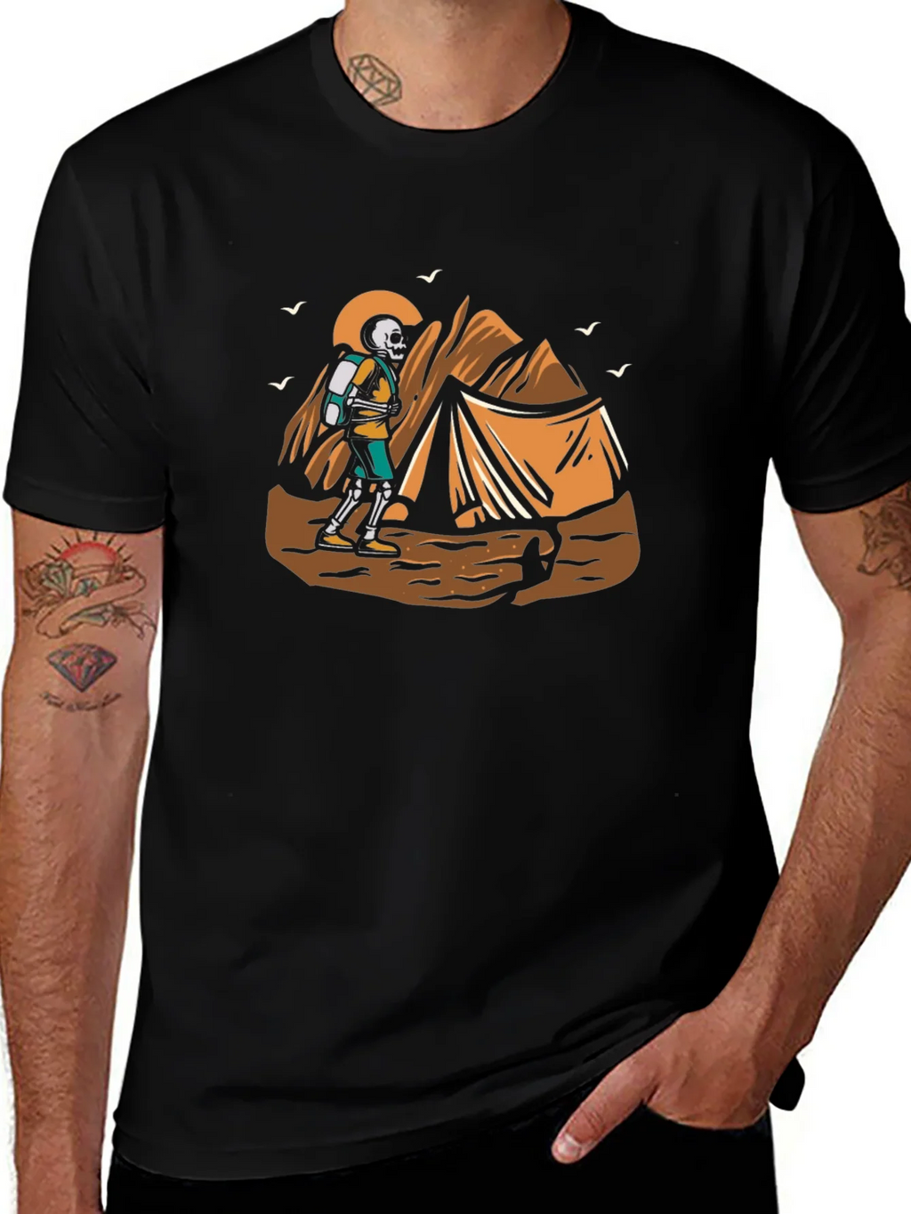 Skeleton Hiker Graphic Tee product image 1