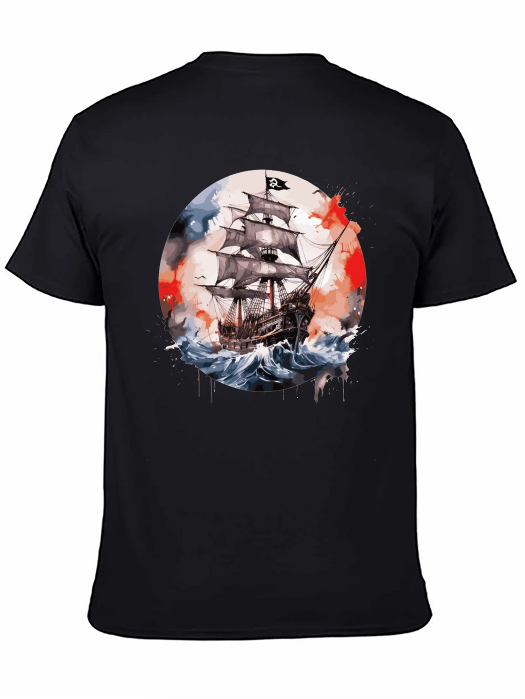 Pirate Ship T-Shirt: Watercolor Nautical Tee product image 7