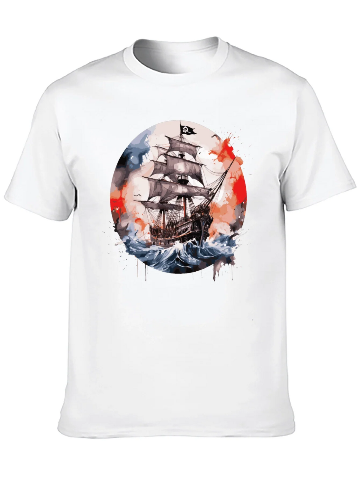 Pirate Ship T-Shirt: Watercolor Nautical Tee product image 12