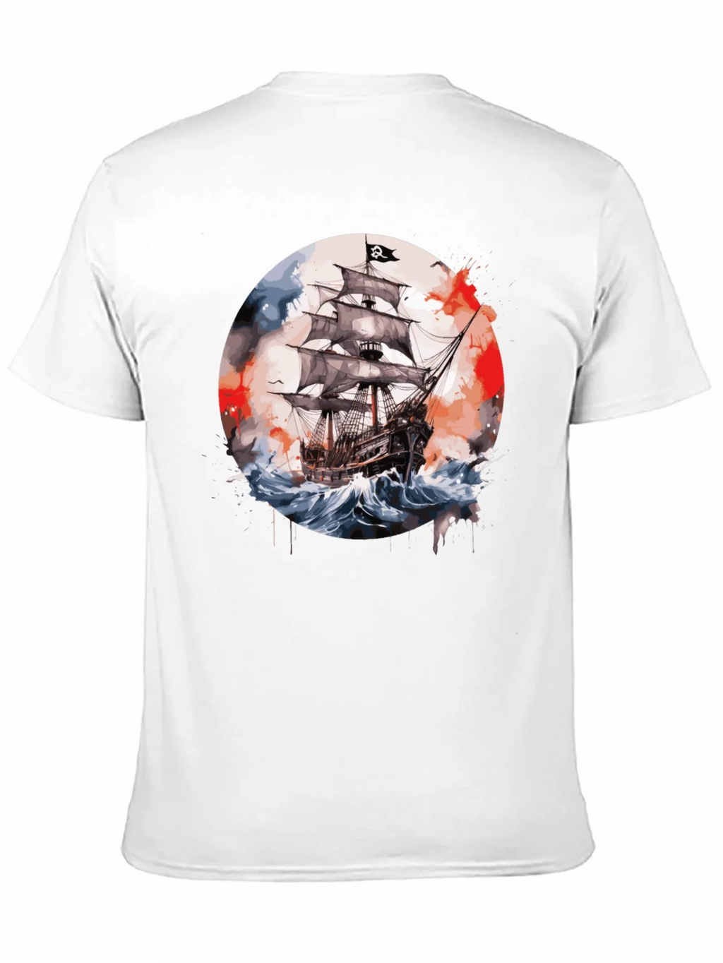Pirate Ship T-Shirt: Watercolor Nautical Tee product image 2