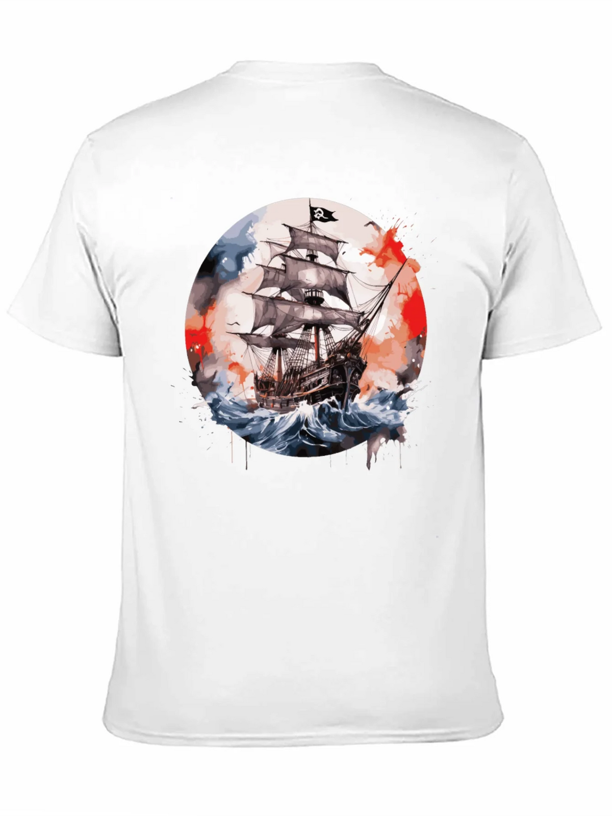 Pirate Ship T-Shirt: Watercolor Nautical Tee product image 2