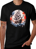 Pirate Ship T-Shirt: Watercolor Nautical Tee product image 1