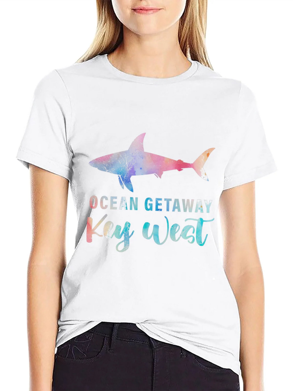 Ocean Getaway Key West Shark Graphic T-Shirt product image 11