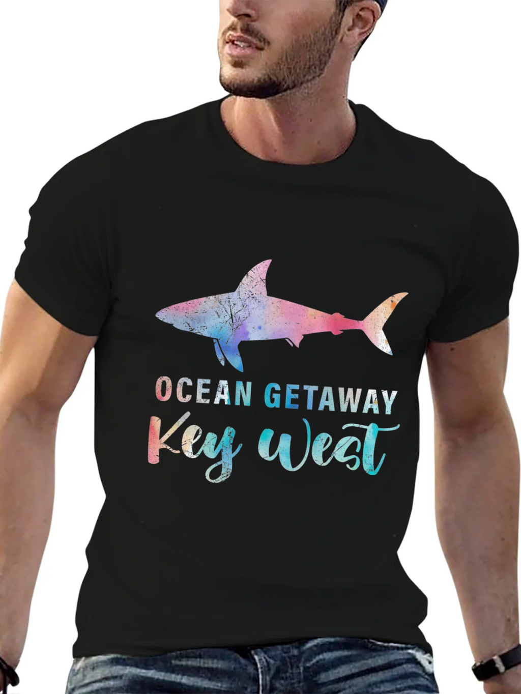 Ocean Getaway Key West Shark Graphic T-Shirt product image 9