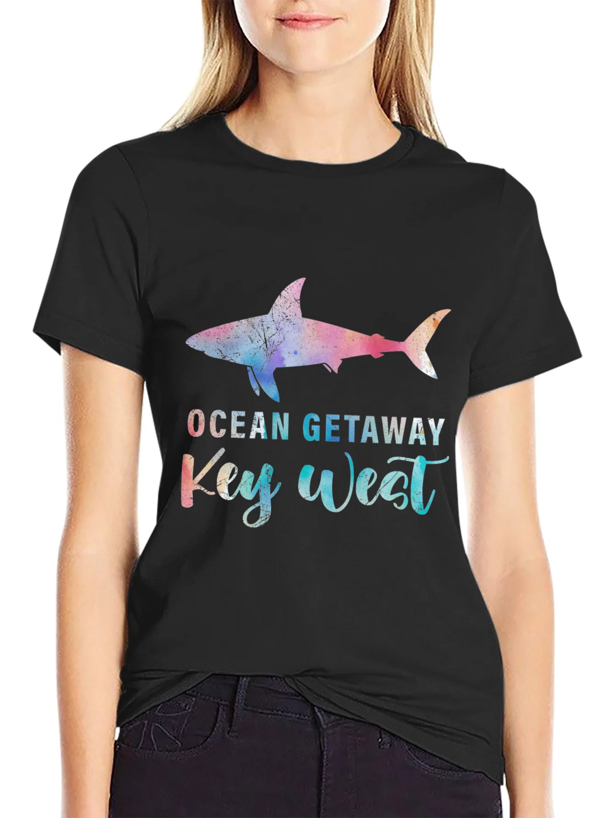 Ocean Getaway Key West Shark Graphic T-Shirt product image 5
