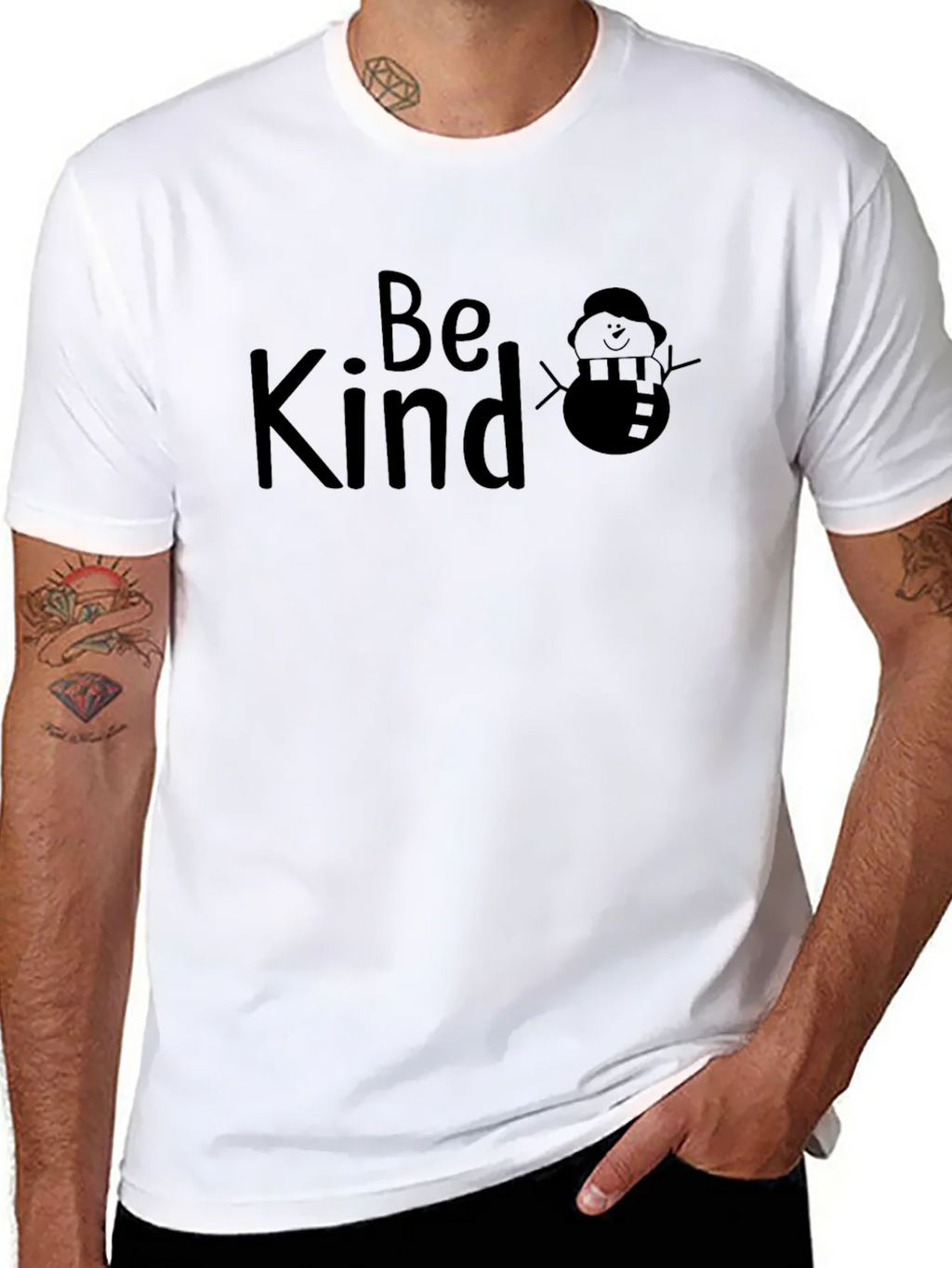 Be Kind Snowman Graphic Tee - Soft Cotton Blend product image 10