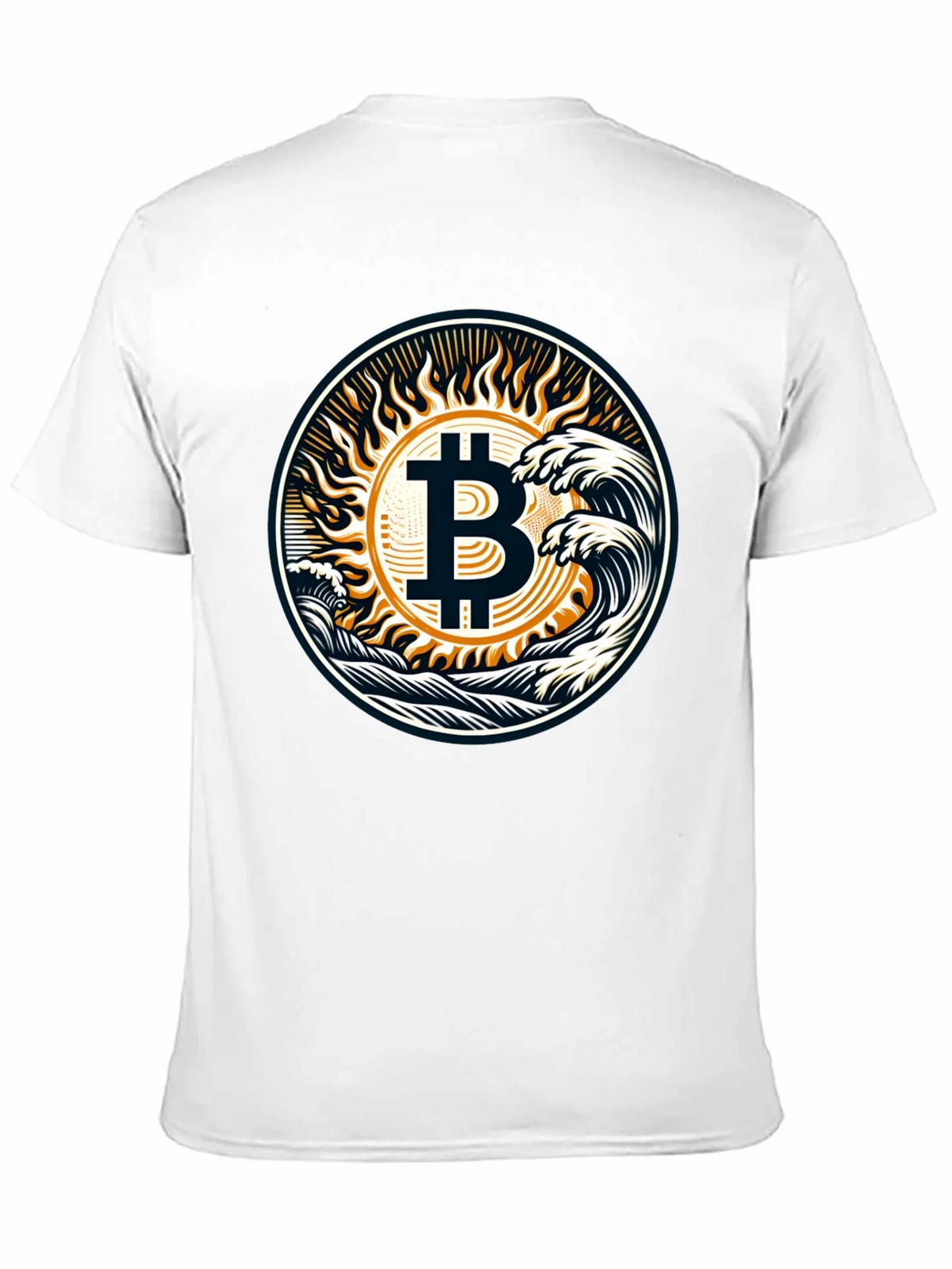 Bitcoin Wave T-Shirt - Crypto Sun Graphic Tee product image 2