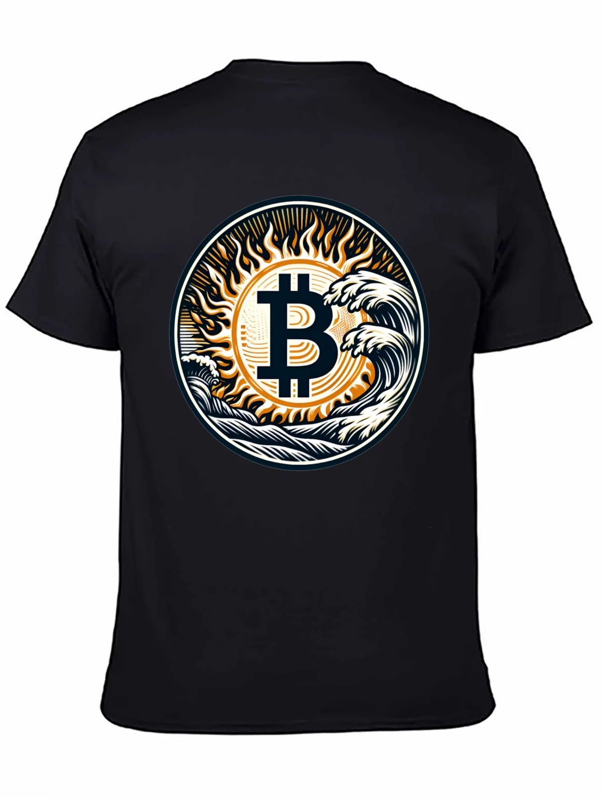 Bitcoin Wave T-Shirt - Crypto Sun Graphic Tee product image 7