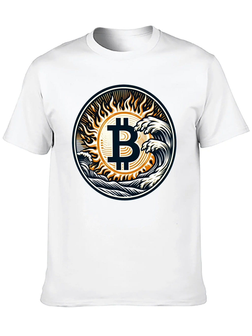 Bitcoin Wave T-Shirt - Crypto Sun Graphic Tee product image 12