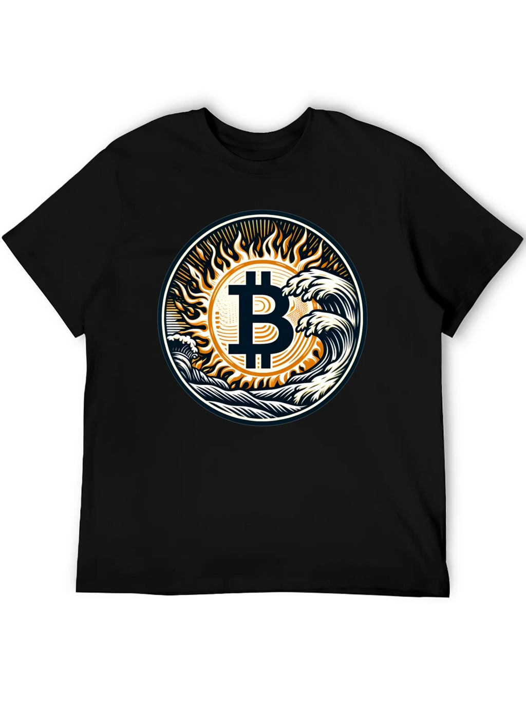 Bitcoin Wave T-Shirt - Crypto Sun Graphic Tee product image 8